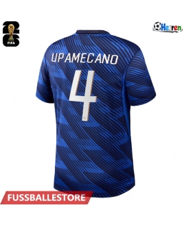 Günstige Frankreich Dayot Upamecano #4 Heimtrikot WM 2026 Kurzarm